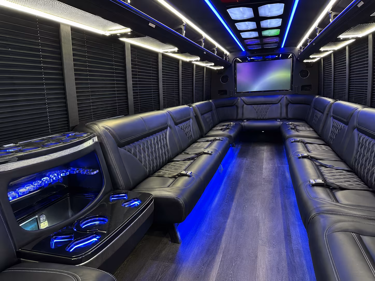 las cruces 20 passenger party bus inside