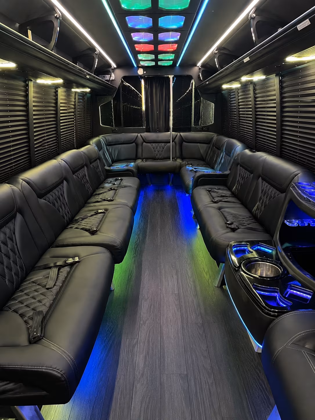 las cruces 20 passenger party bus interior