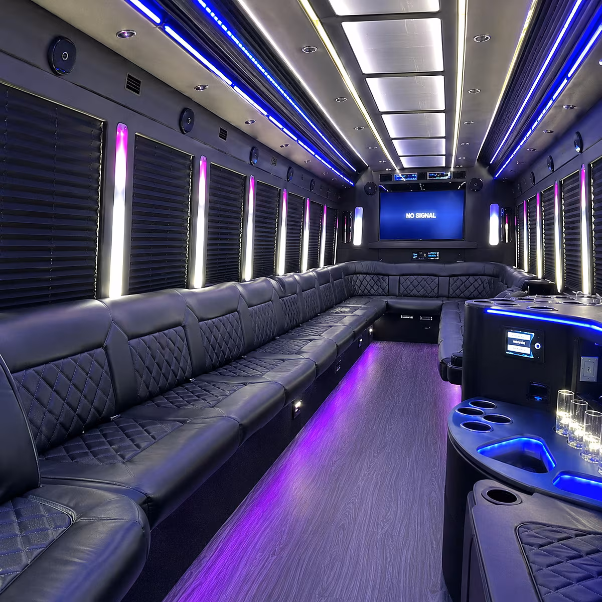 las cruces 30 passenger party bus inside